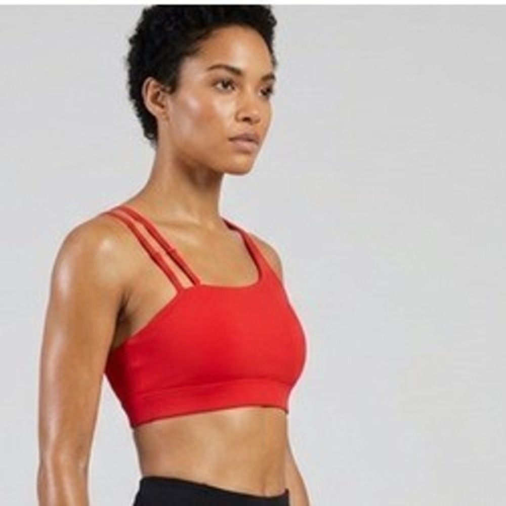 LINC‎ Active Red Conquer Activewear Sports Bra Size L